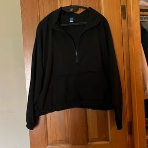 Cropped black tech jacket
